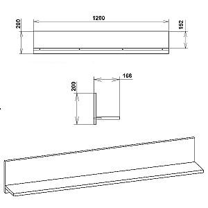 Raft de perete KompaniT P-24 Atelie deschis (Gri)
