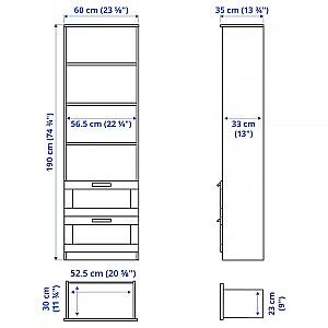 Etajera IKEA Brimnes 60x190 Alb