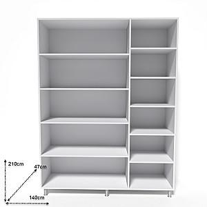 Dulap Smartex N9 140cm Alb/Grafit