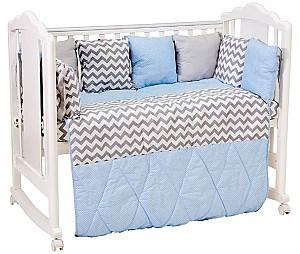 Lenjerie de pat Polini Kids ZigZag Grey-Blue
