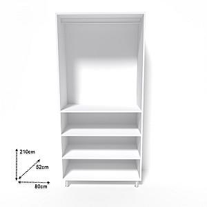 Dulap Smartex N5 80cm Alb/Stejar Deschis