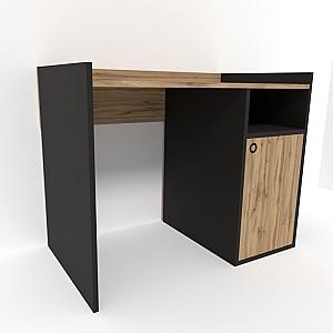 Masa de birou Smartex Tab Classic 130 Negru/Stejar închis