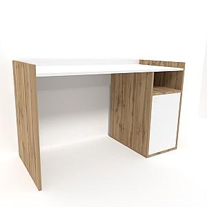 Masa de birou Smartex Tab Classic 120 Alb/Stejar închis