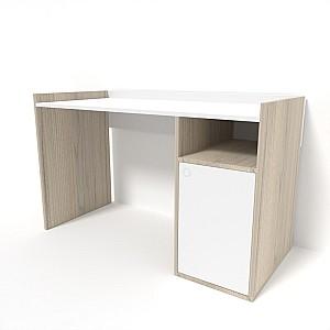 Masa de birou Smartex Tab Classic 120 Alb/Stejar Deschis