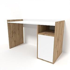 Masa de birou Smartex Tab Classic 110 Alb/Stejar închis