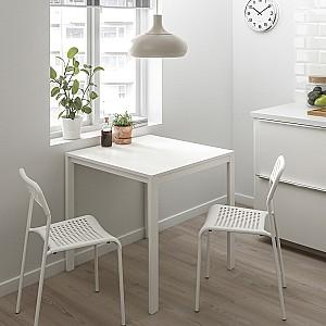 Set de masa si scaune IKEA Melltorp/Adde 75cm 1+2 Alb