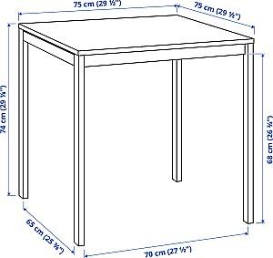 Set de masa si scaune IKEA Melltorp/Adde 75cm 1+2 Alb