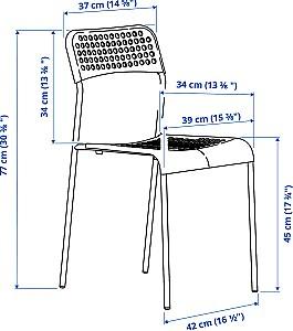 Set de masa si scaune IKEA Melltorp/Adde 75cm 1+2 Alb