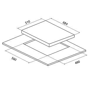 Plita pe gaz incorporabila MPM MPM-70-GMH-21