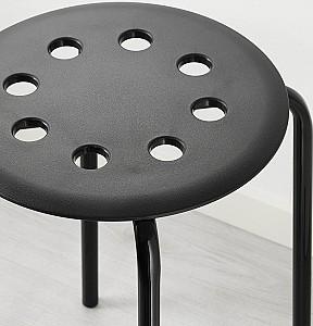 Set de masa si scaune IKEA Melltorp/Marius 75cm 1+2 Alb/Negru