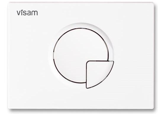 Buton de scurgere Visam (incorporabil) DIDIM (alb)