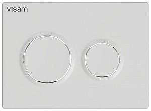 Buton de scurgere Visam (incorporabil) OLIMPOS (alb)