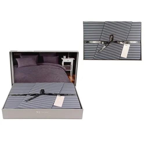 Albituri de pat Newhome Euro 2 Stripe Satin, antracit