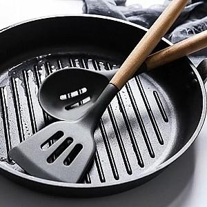 Set ustensile de bucatarie Ruhhy 21804 Black/Natural