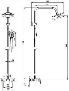 Set de duș Deante NER N1RK