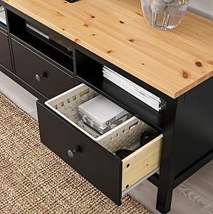 Tumba pentru televizor IKEA Hemnes Black Brown / Light Brown 148x47x57 cm
