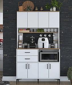 Set mobila bucatarie Mirage Meble JE179 Alb/Nuc (Bej)