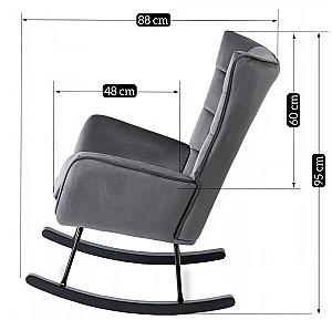 Fotoliu Mebel Elite Jackson Gri/Negru