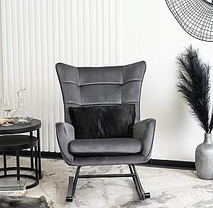 Fotoliu Mebel Elite Jackson Gri/Negru
