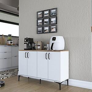 Comoda Mirage Meble GD102 White/Miniature Walnut