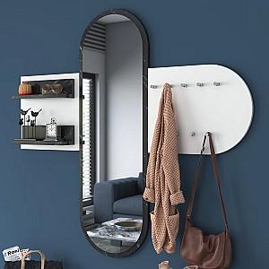Antreu Mirage Meble EE101 Alb/Marmura Neagra