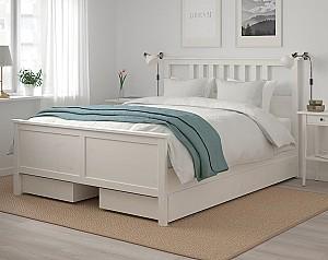 Pat IKEA Hemnes White/Luroy180x200 cm (4 cutii depozitare)