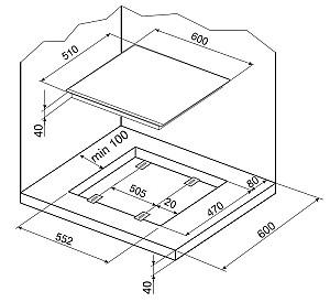 Plita pe gaz incorporabila Hansa BHGW63111035