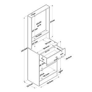 Antreu Mirage Meble P6/M15 Alb