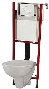 Instalatie wc incastrat cu cadru Wirquin Lineo+clapeta+vas WC ROCA+capac (55950003)