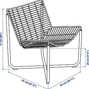 Scaun terasa IKEA Skalboda Negru