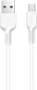 USB сablu HOCO USB сablu HOCO X20 Flash micro charging cable (L=1M) White