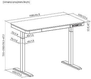 Masa de birou Lumi S08-22D-SW White