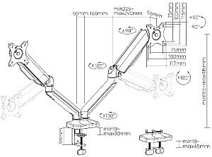 Suport pentru monitor Brateck LDT46-C024