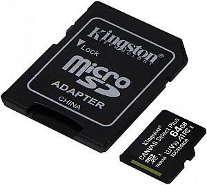 Card memorie Kingston microSD Class10 64GB + SD adapter (SDCS2/64GB)