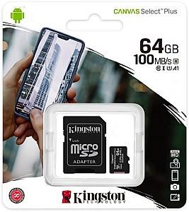 Card memorie Kingston microSD Class10 64GB + SD adapter (SDCS2/64GB)