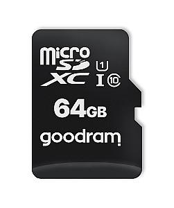 Card memorie Goodram micro SDHC Class10 64GB + SD adapter (M1AA-0640R12)