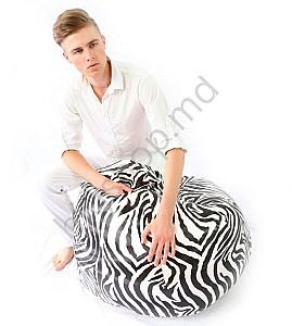 Fotoliu puf Because Royal Bean Bag - Zebra XL