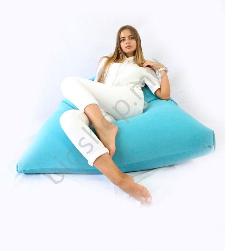 Fotoliu puf Because Triangle Bean Bag - Aquamarine 