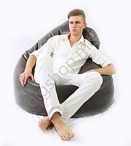 Fotoliu puf Because Clasic Bean Bag - Gray Pro XL