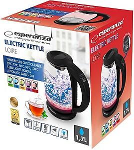 Fierbator electric de apa Esperanza LOIRE EKK027 Glass Black