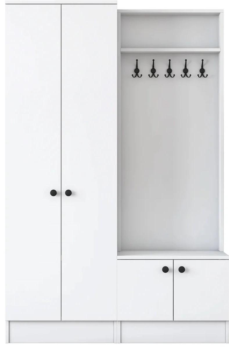 Antreu Mirage Meble P6/M11 rafturi Alb