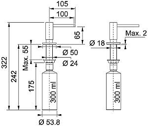 Dozator sapun lichid Franke Active Plus (119.0547.906)