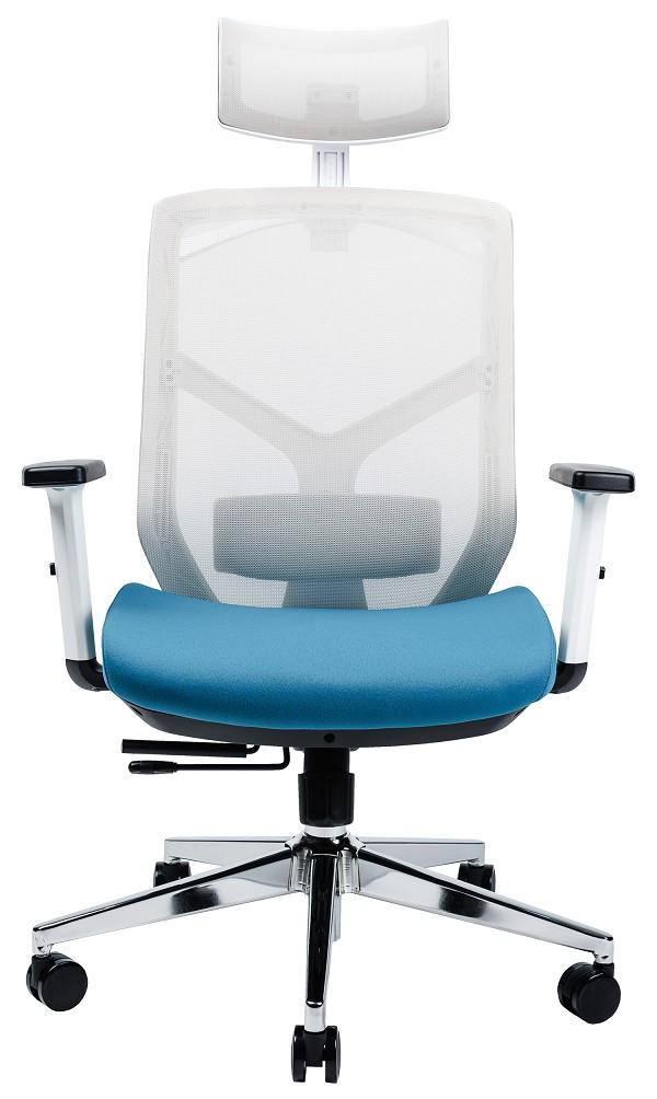 Fotoliu de birou CUSTÓ Nitra Gri/Albastru