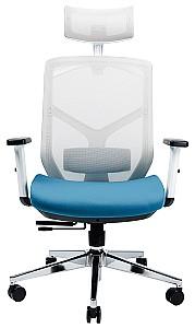 Fotoliu de birou CUSTÓ Nitra Gri/Albastru