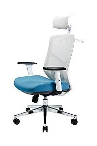 Fotoliu de birou CUSTÓ Nitra Gri/Albastru