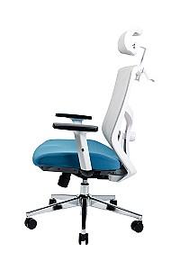 Fotoliu de birou CUSTÓ Nitra Gri/Albastru