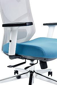 Fotoliu de birou CUSTÓ Nitra Gri/Albastru