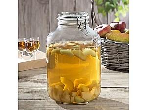 Borcan pentru servire Bormioli Rocco pentru conservare 4.67l, cu capac clema