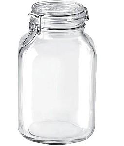 Borcan pentru servire Bormioli Rocco pentru conservare 3l, cu capac clema