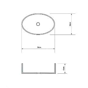 Lavoar baie SanDonna Vela Oval Auriu